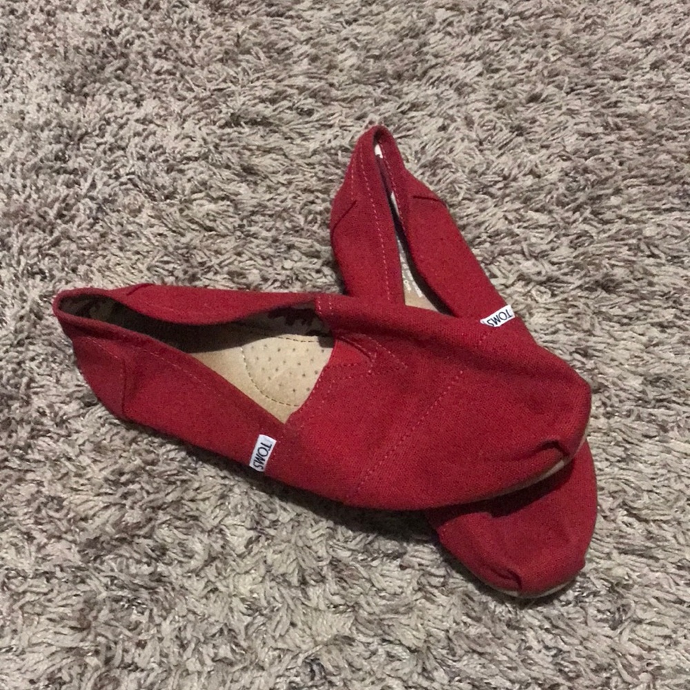 TOMS Women's Red Slip-On Shoes